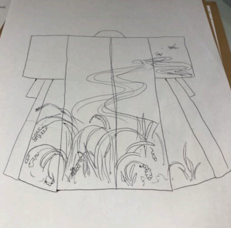 Drawing kimono
