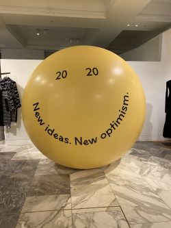 yellow ball with inspirational quote