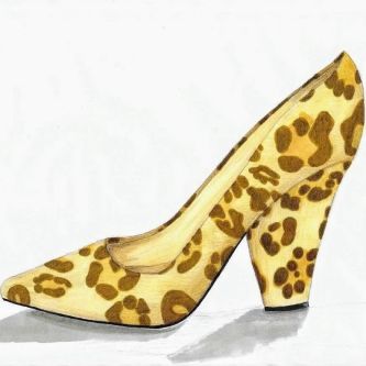 animal print pumps illustration