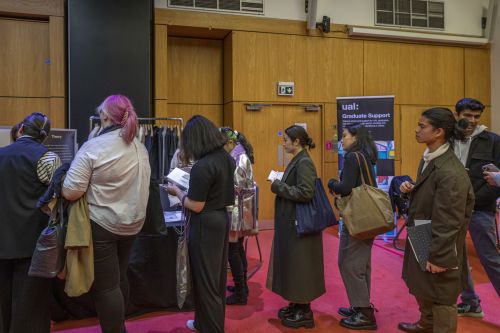 Crowds at the LCF Careers Fair 2022