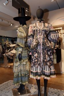 Two dresses with Liberty prints by designer Daniel Pascal Tanner