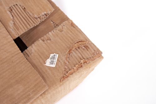 close up of cardboard box artefact