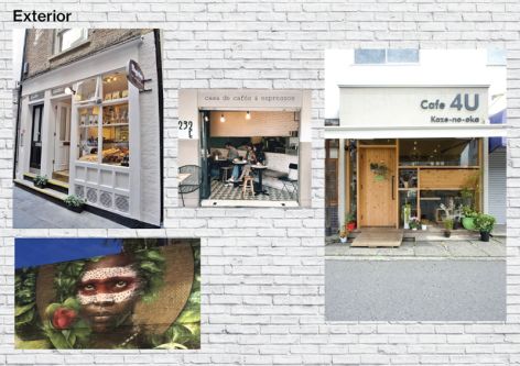 Felipe Blasca's cafe exterior moodboard.