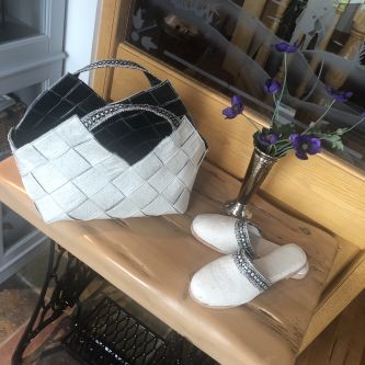 Crystal's shoes and bag, made by her