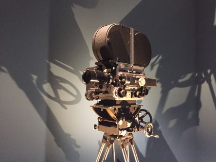 A movie camera