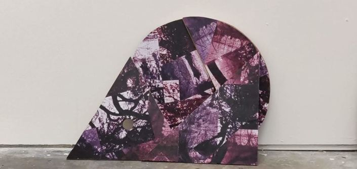 Example of student work - purple geometric shaped artwork