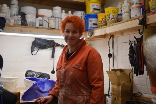 Jennifer in the moulding room