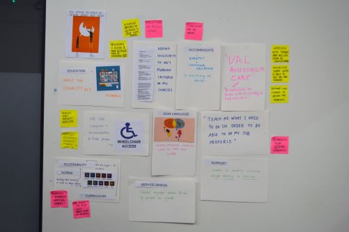 post its with notes on the wall