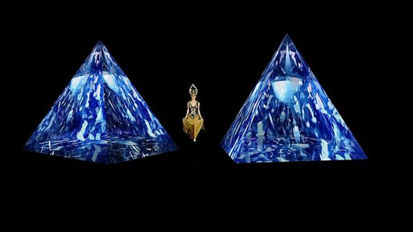 Fashioned Worlds Exhibition - Holographic Fashion Show by Dino Dinoulis