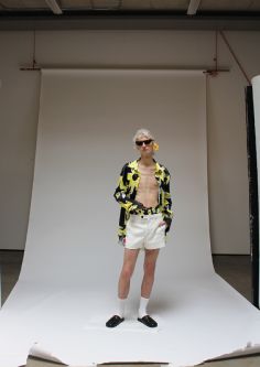 Male model wearing Charles Jeffrey collaboration