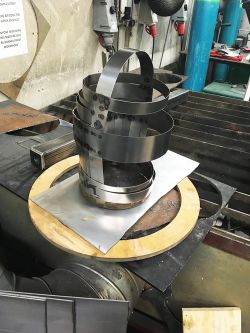 Head piece, work in progress, by Michael Eden upon the Practical Metalwork Workshop course.