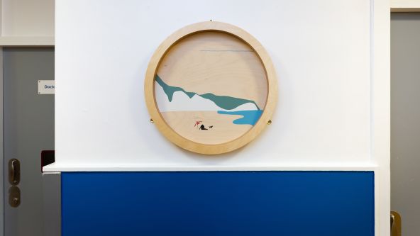 Painting created for St Pancras Hospital as part of the installation 'The Journey'