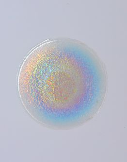 An iridescent circle 