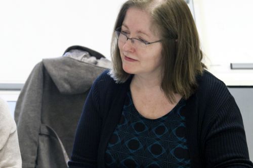 Debbie teaching in class.