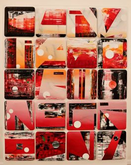 The winning artwork selected for Campari Creates - Codex Campari by Fine Art graduate Rupert Whale