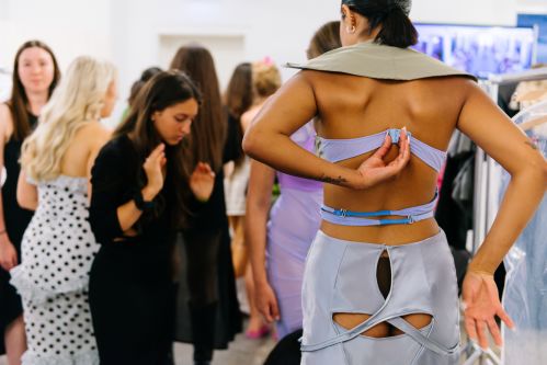 Models wearing lingerie