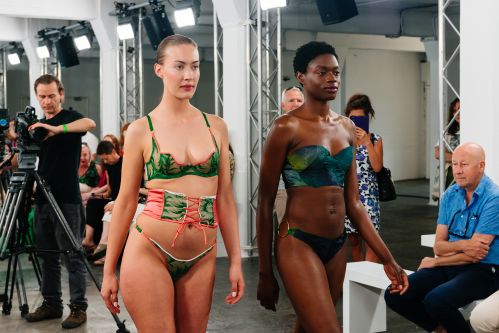 Models wearing lingerie