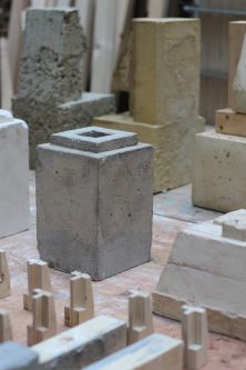Building components in concrete and brick