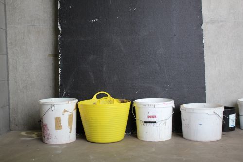 Row of buckets