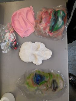 Casts and moulds in the shape of a face