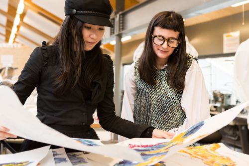 Emily and fellow designer share their portfolios with eachother
