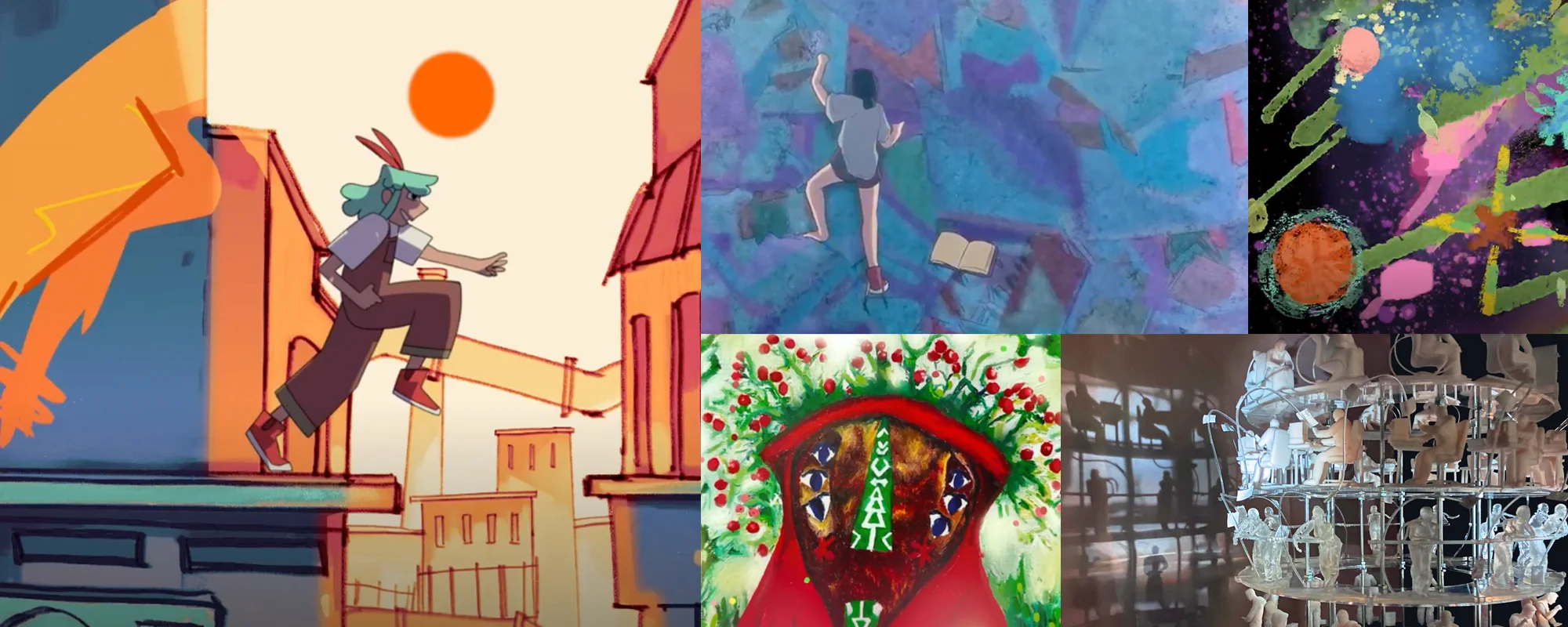 Compilation of colourful animations.