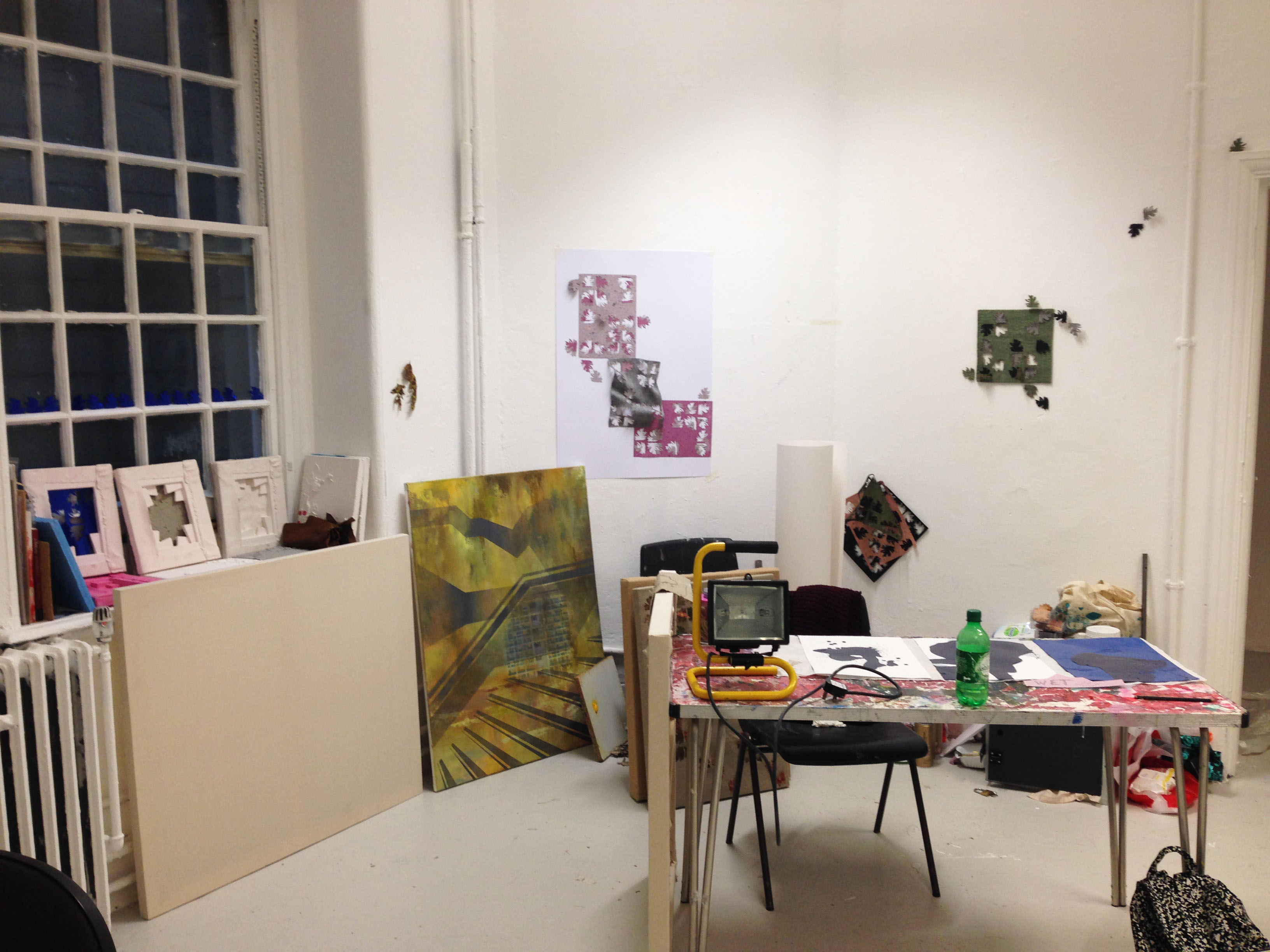 Sarah Porter’s studio space, image courtesy of the artist