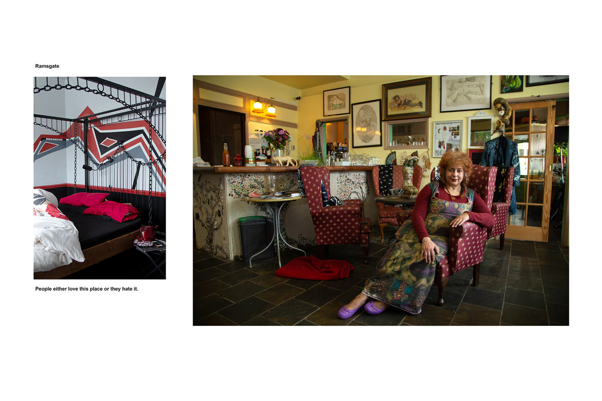 woman sitting in eclectic room