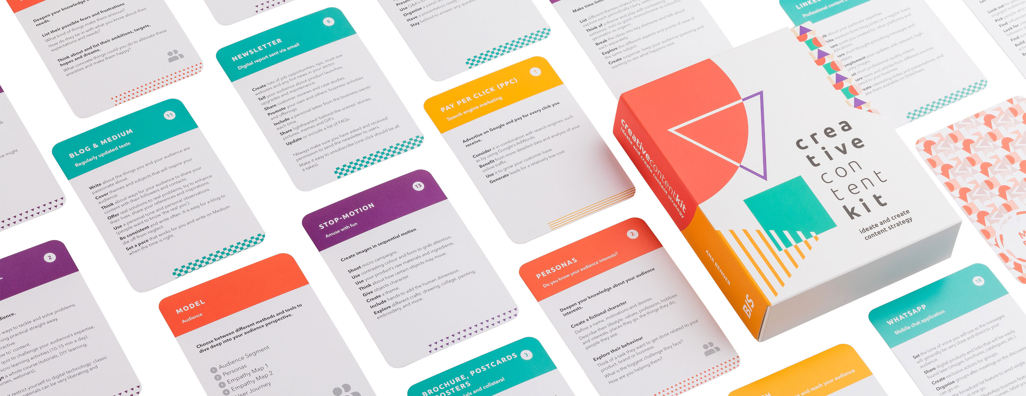 An arrangement of cards from the Kit.