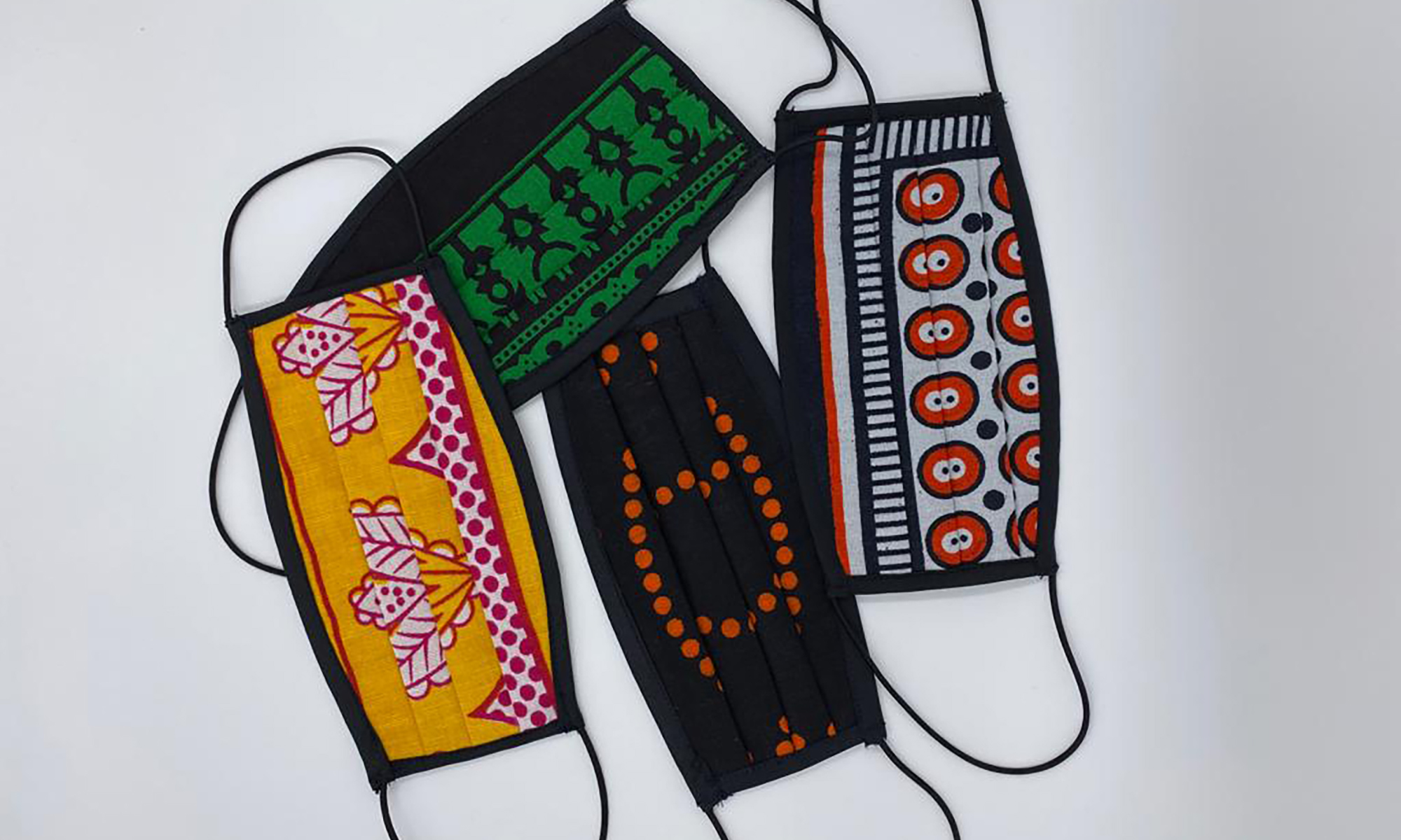 Face coverings with decorative fabrics