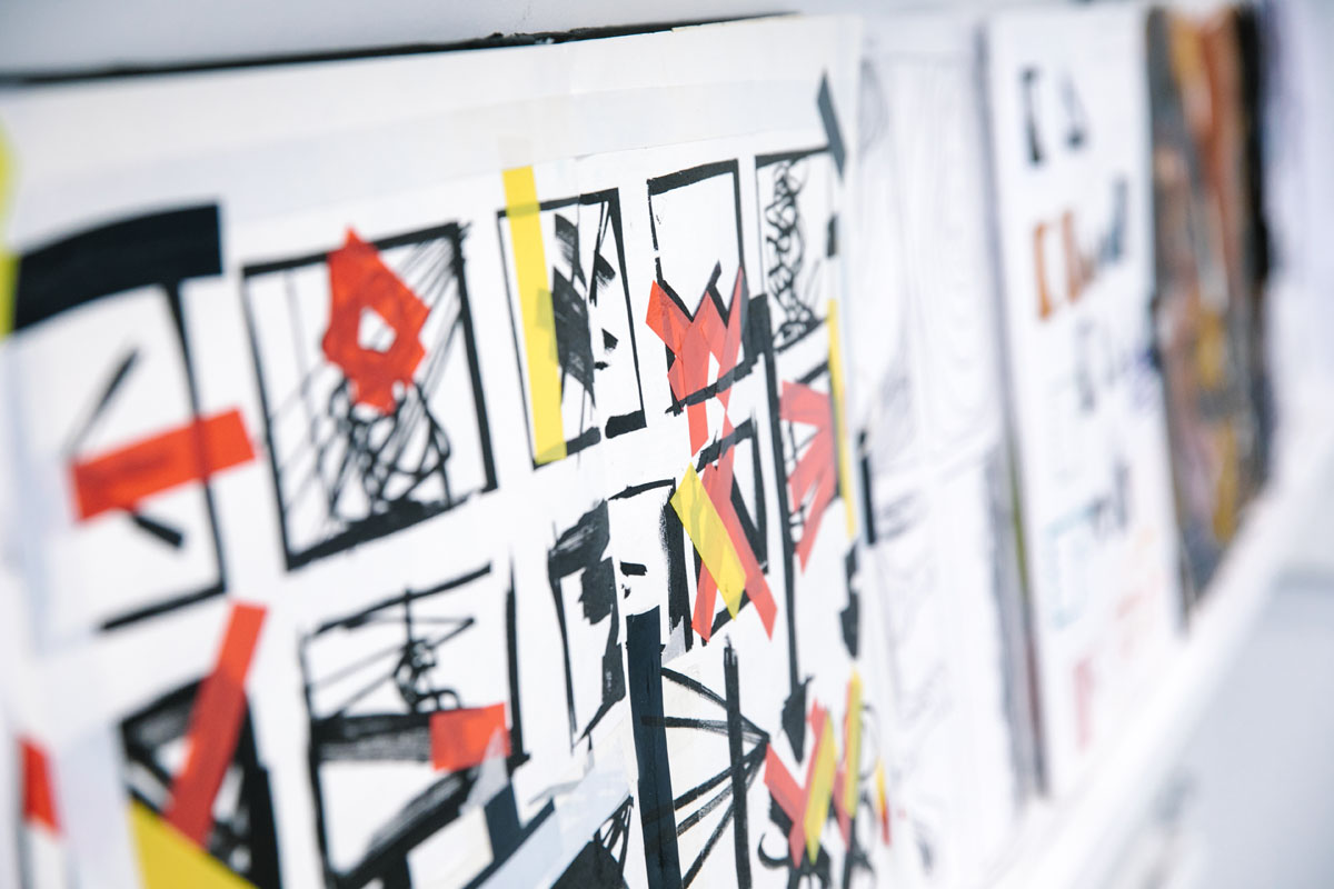 artwork on display