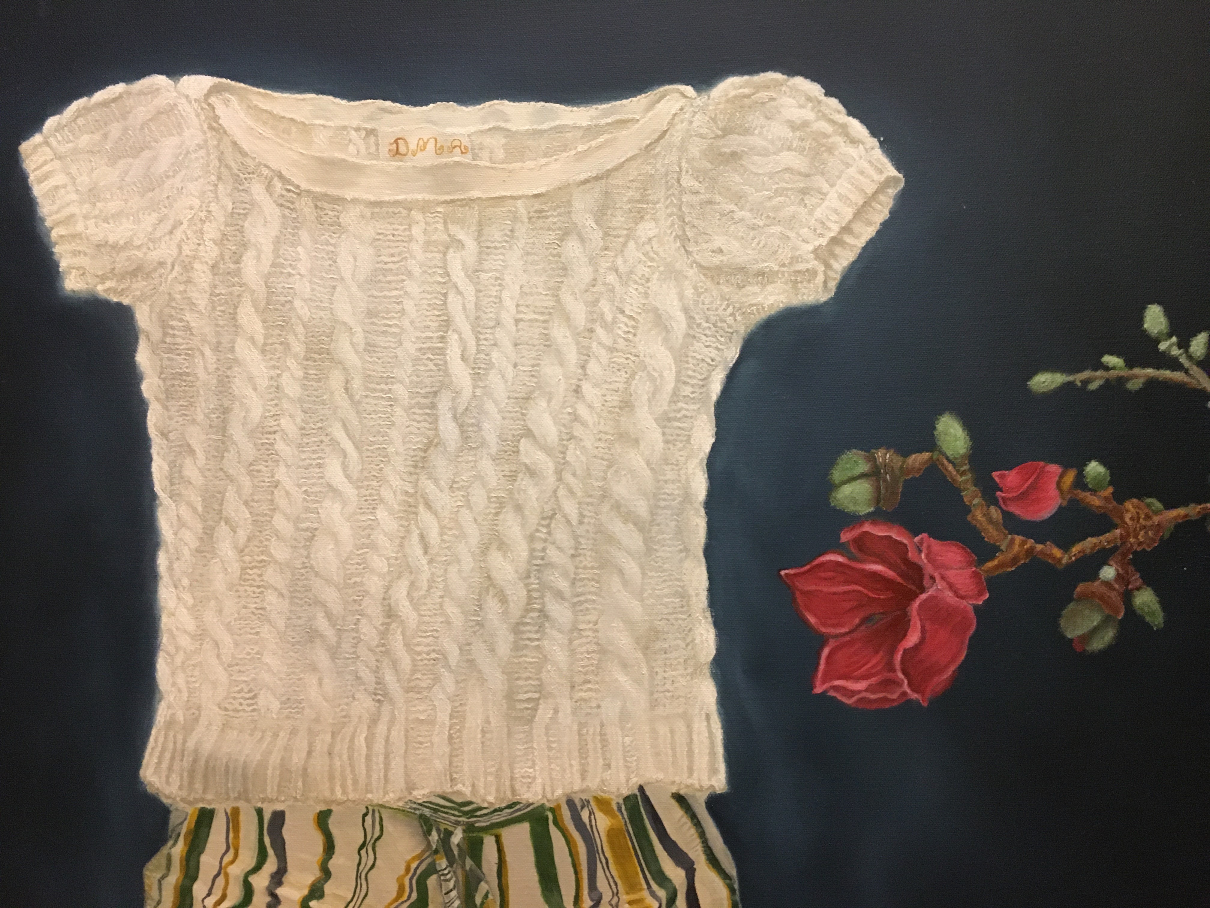 close up of painting of clothing