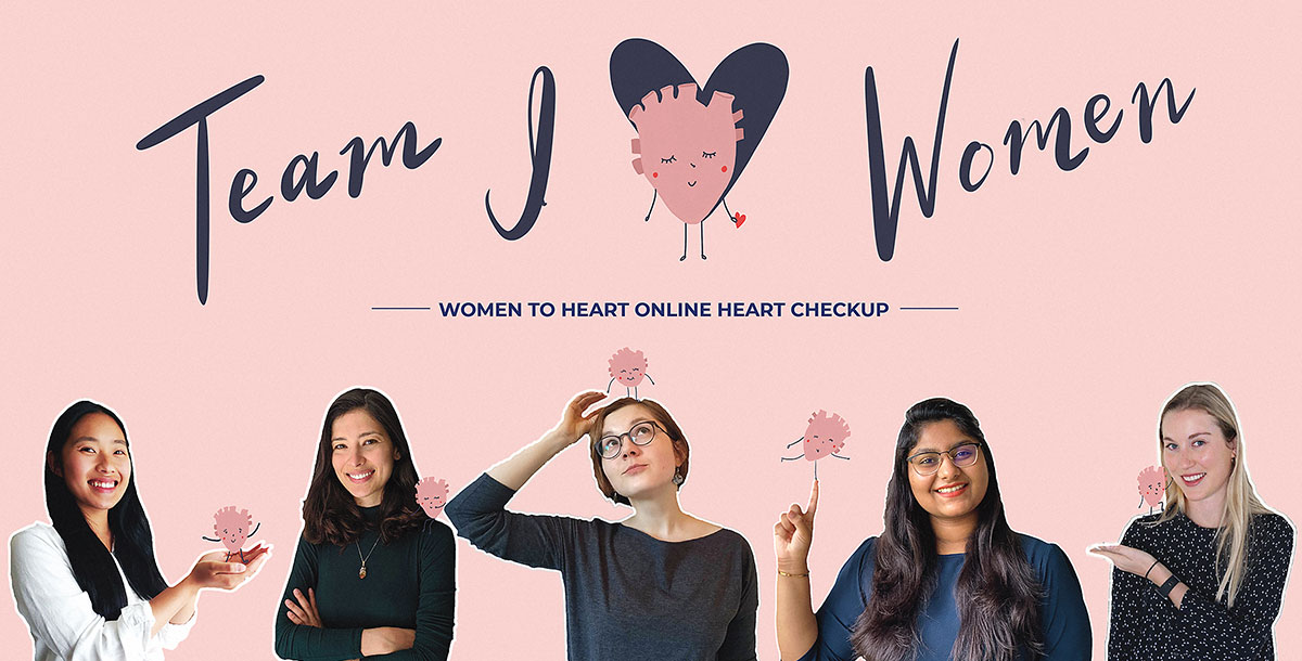 A graphic of Team I Heart Women.