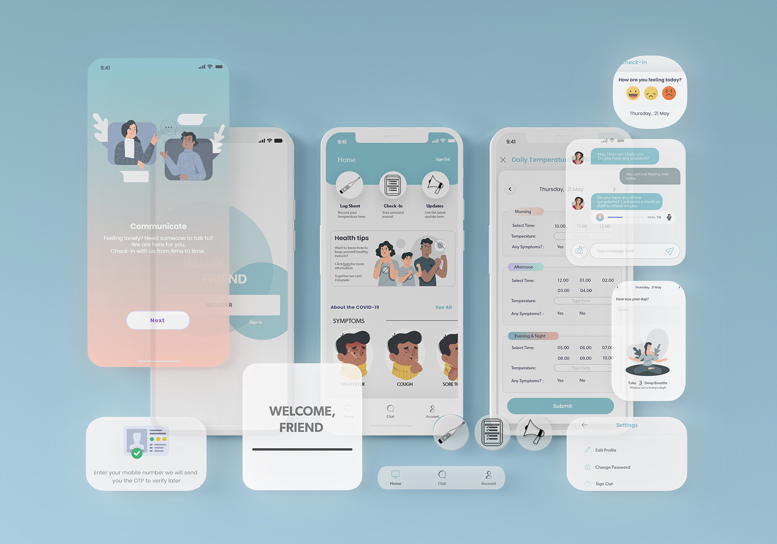 A concept graphic of a potential app.