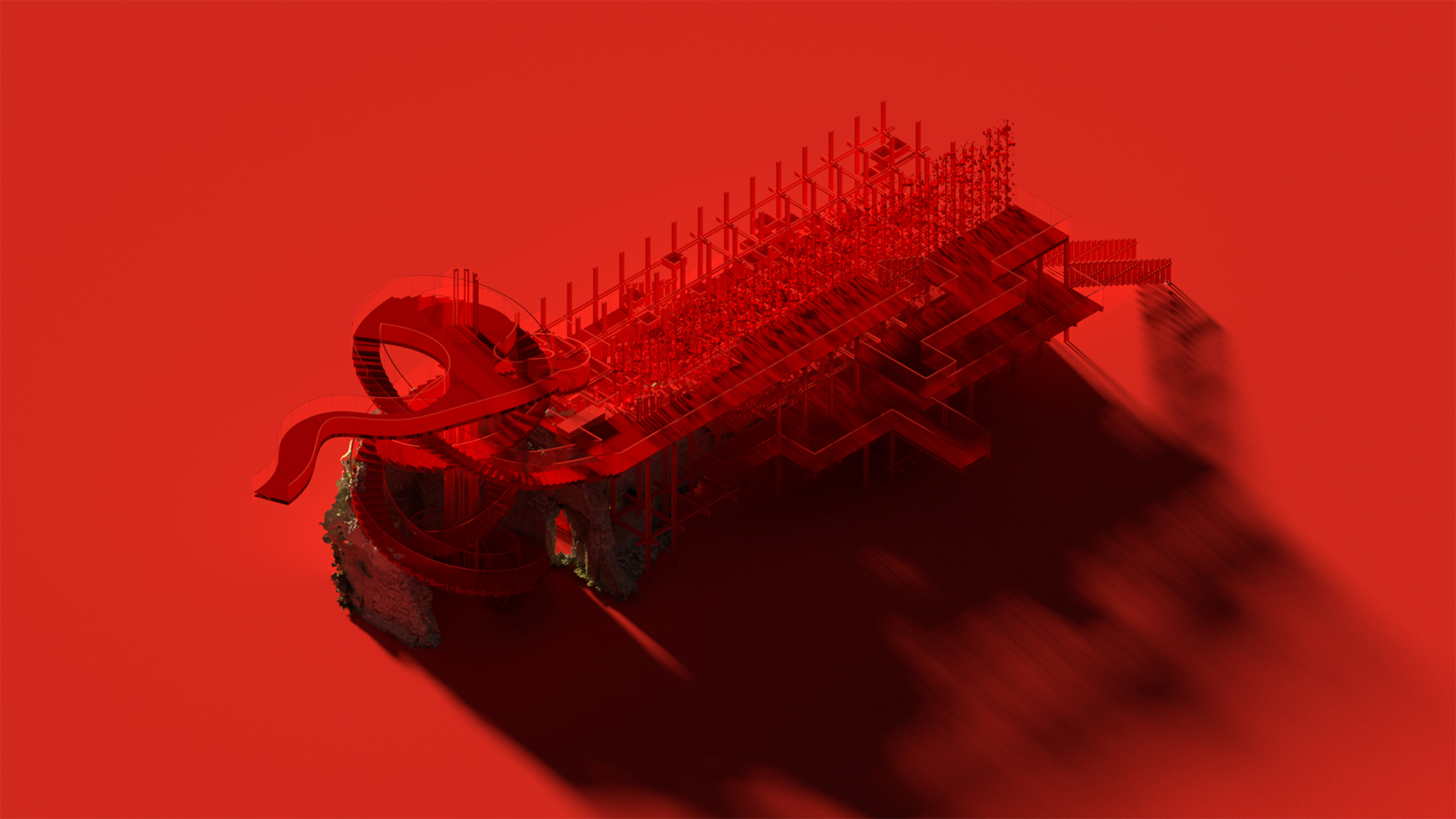 Architectural model by Yifei Ouyang - MA Interior Spatial Design.