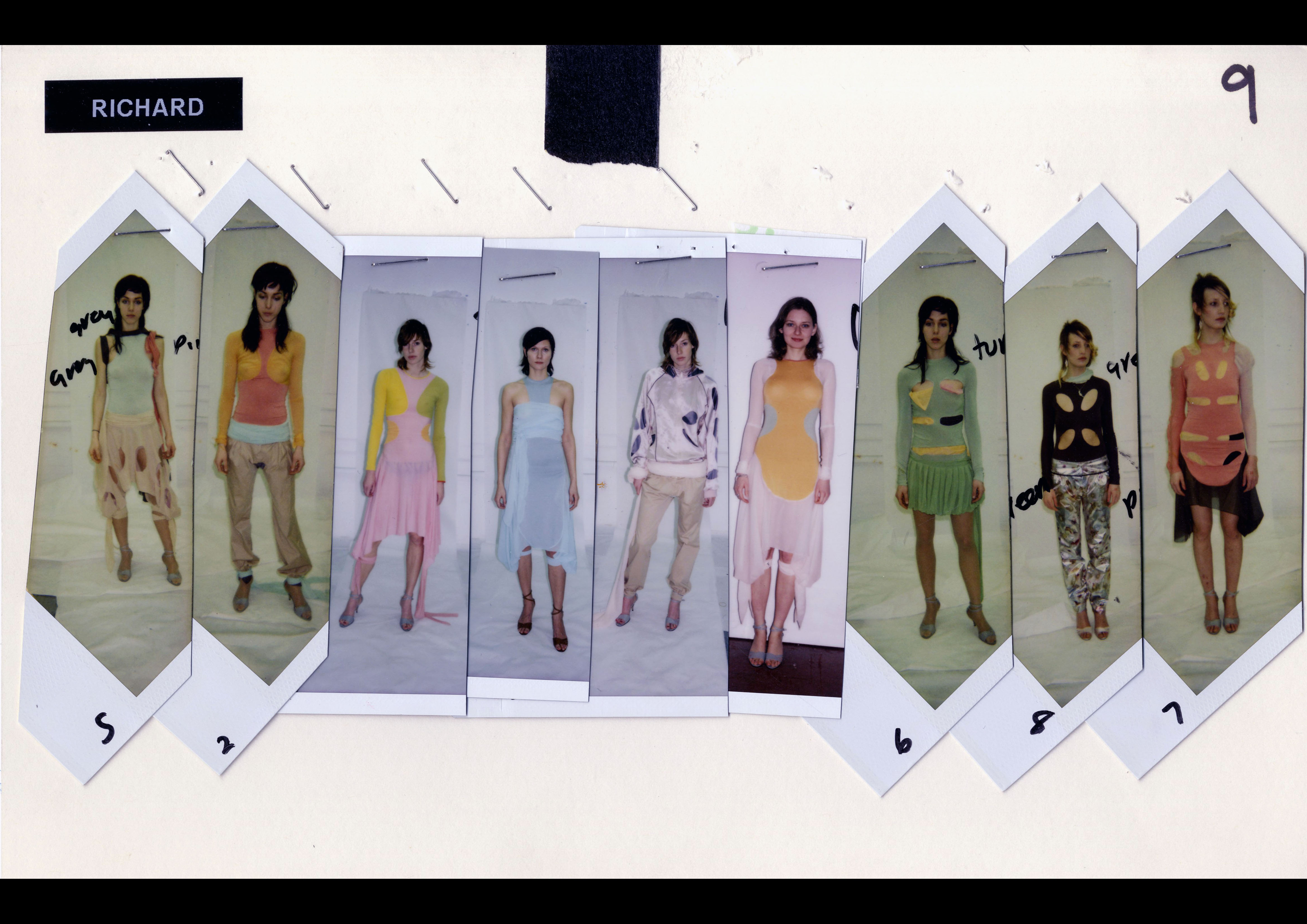 Richard Nicoll’s MA Fashion Womenswear line-up, 2002