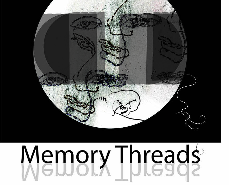 black and white graphic of a face