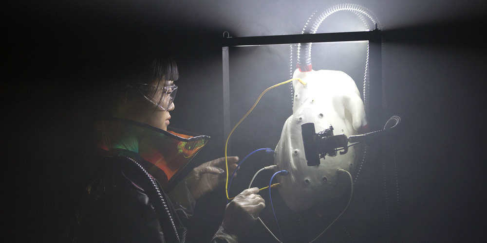 Studio-Lab of Art & Science image of girl experimenting in a labatory