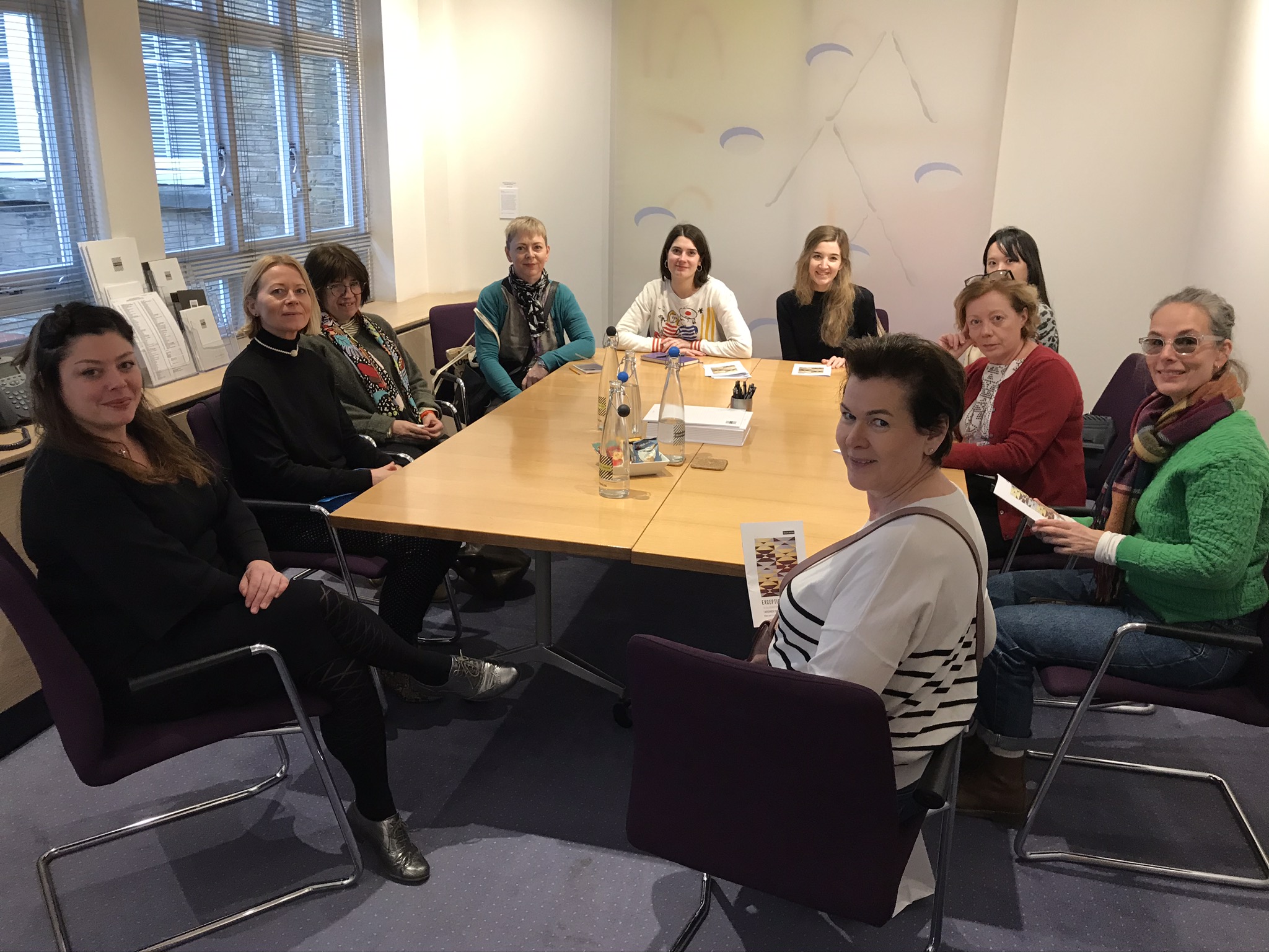 Group photo with Rosalind Davis at Collyer Bristow Gallery