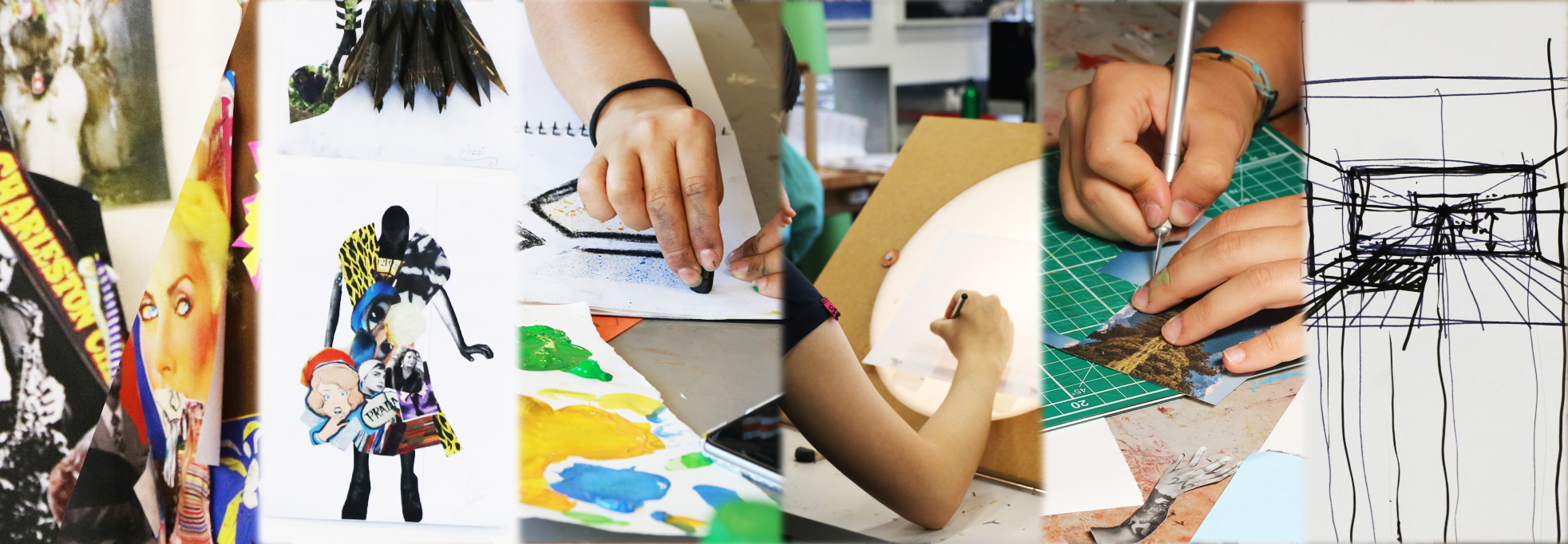 Examples of student work made by teenagers.