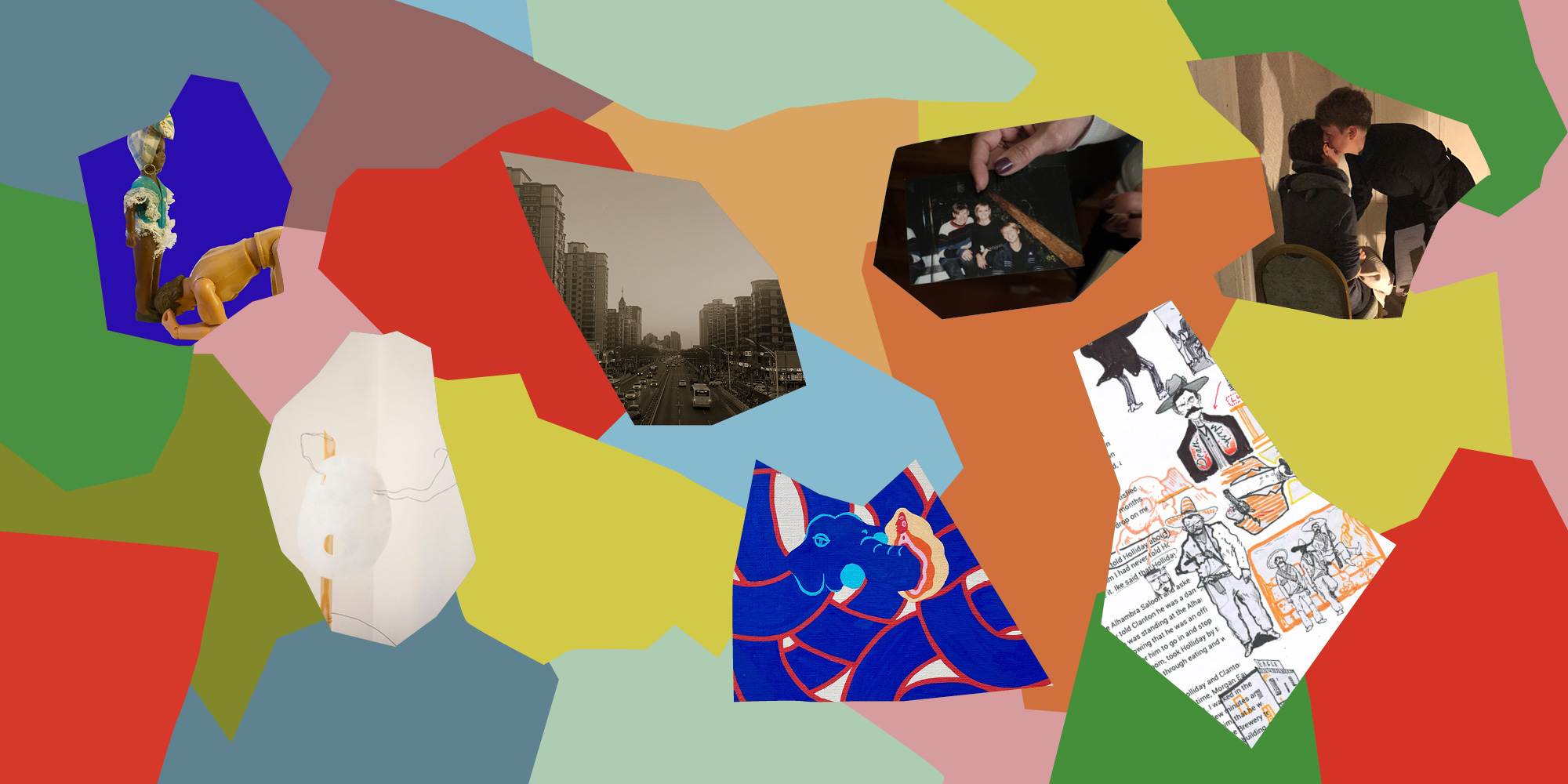 A collage featuring the work of our PhD students.