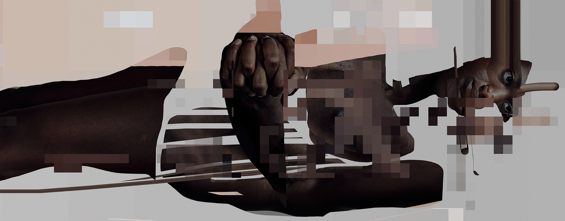 Face warped and pixelated