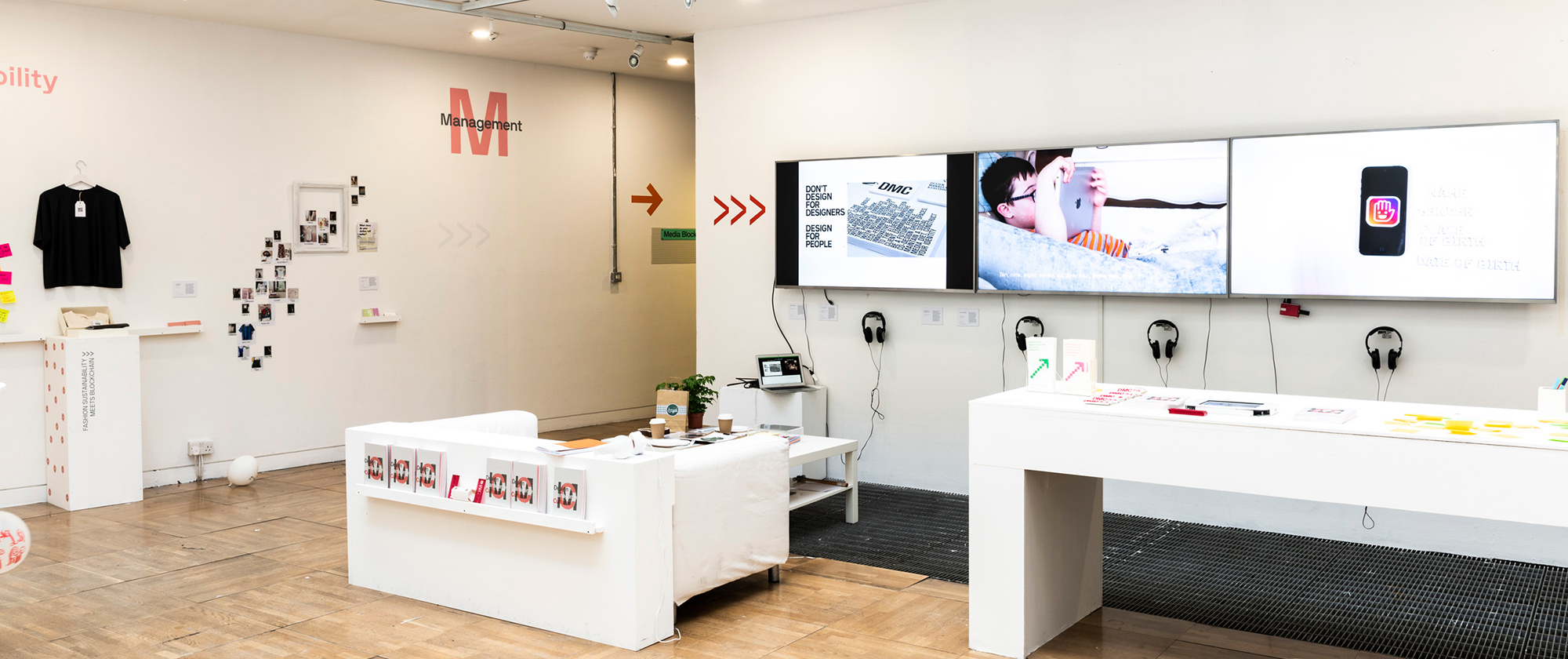 Exhibition view of student work.