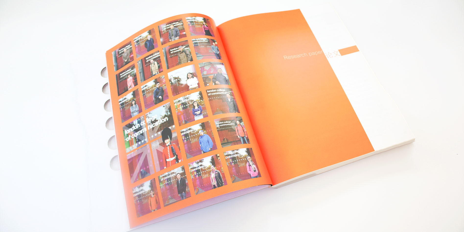 Image of an open book with images