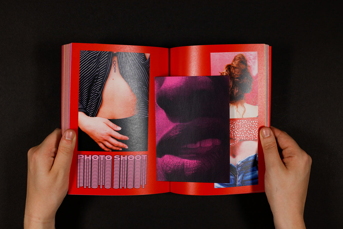 hands holding book open