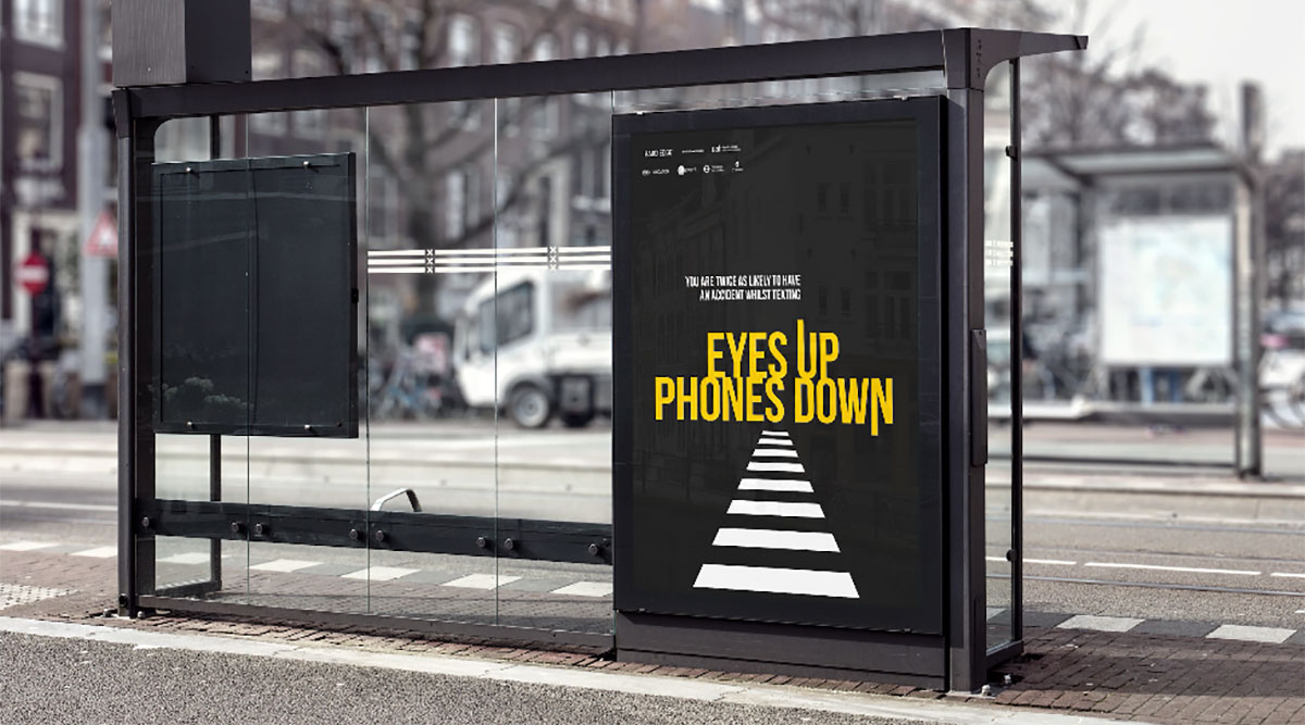 Reana's concept art for Re:act bus stop posters.
