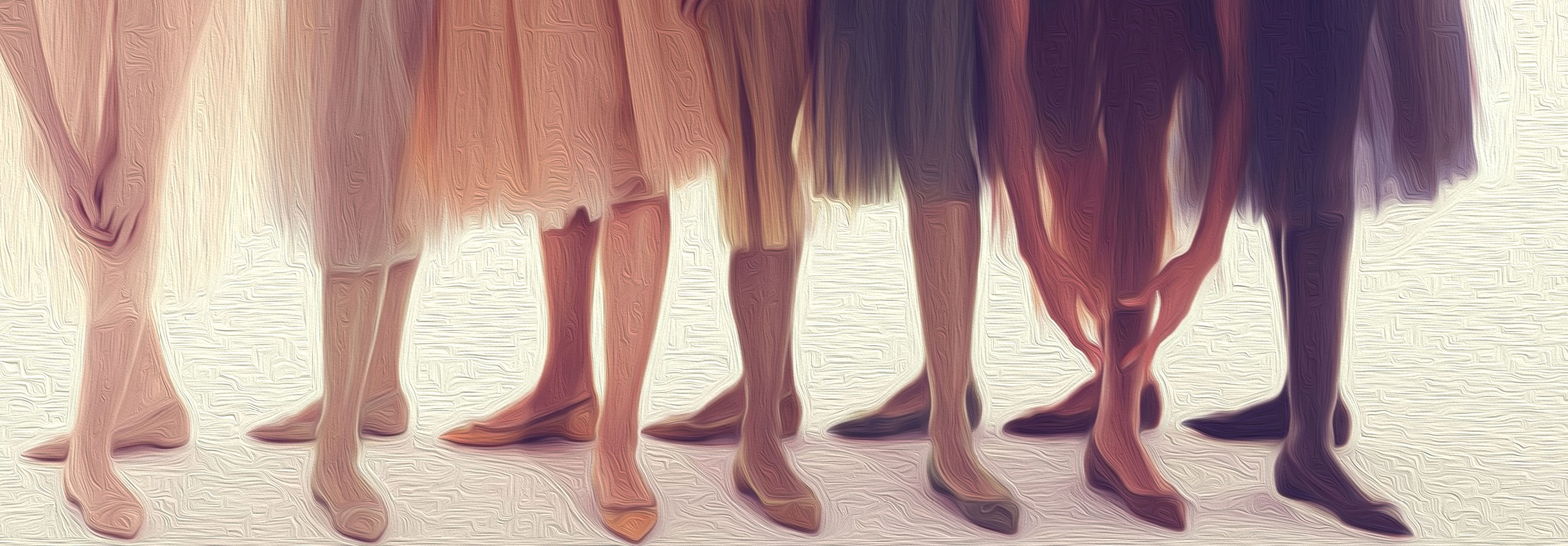 ballerinas in various nude shades