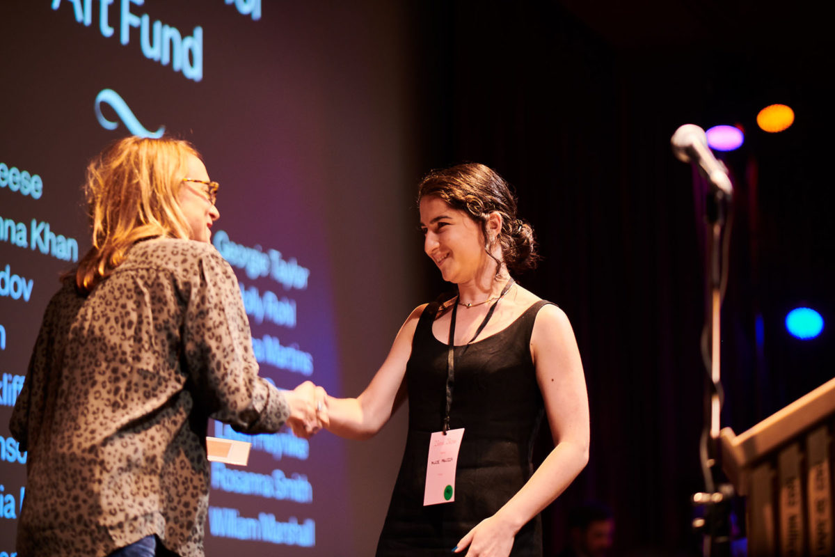 One of the winners of 2018/2019 You Can Now Student Awards accepting the award
