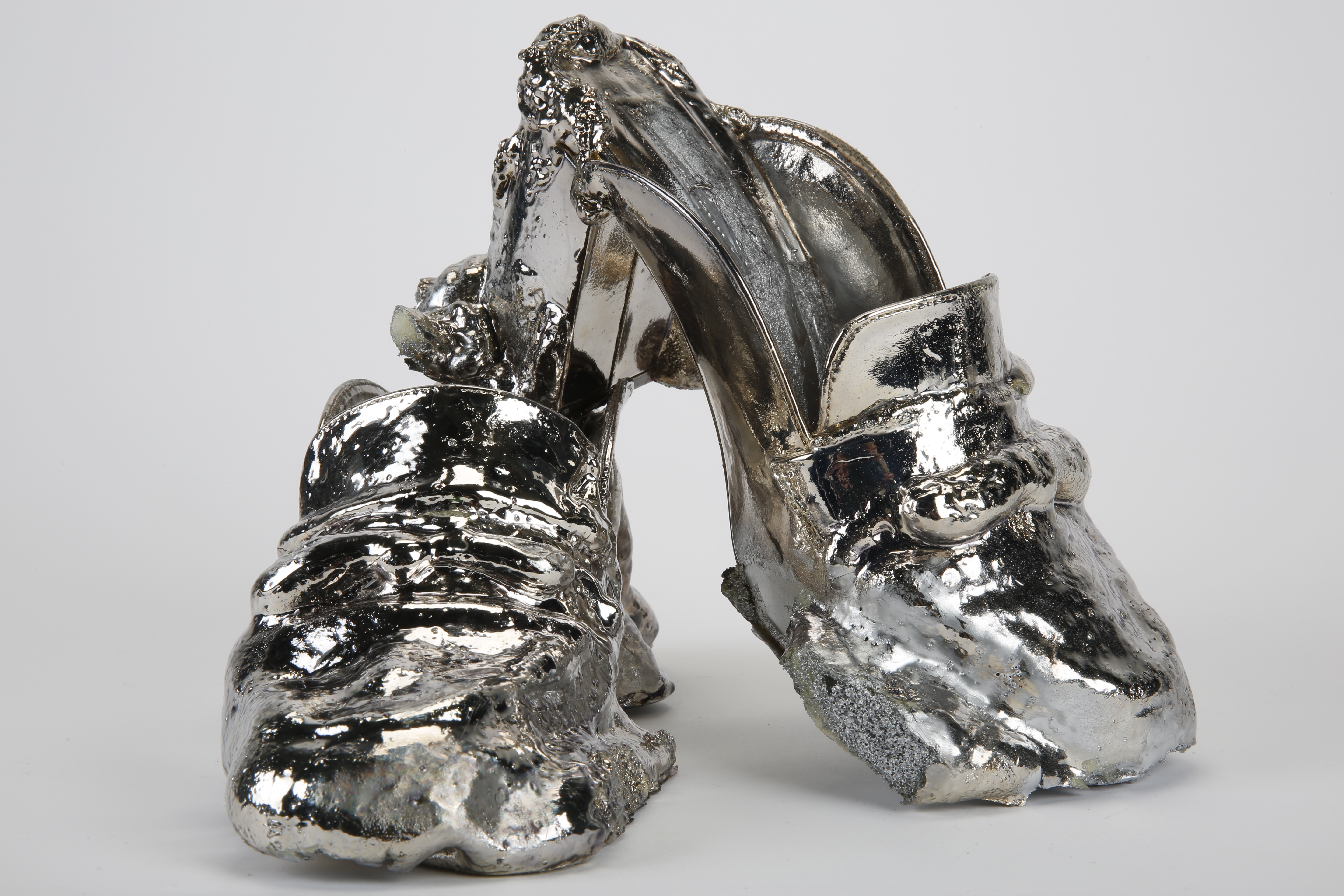 An image of a pair of silver shoes