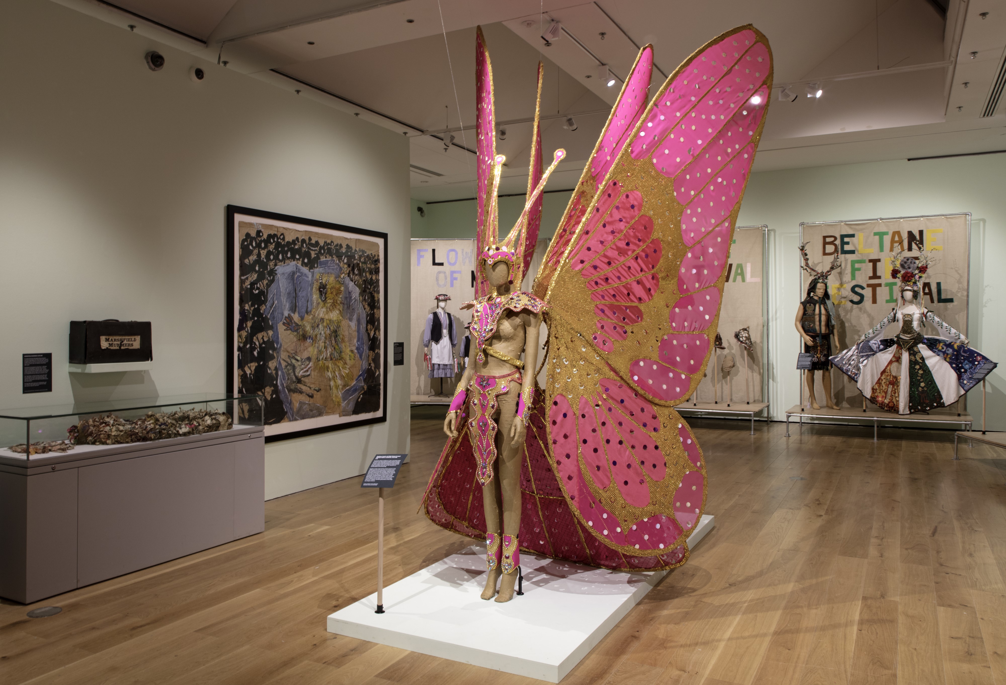 Flamboyant pink butterfly Leeds Carnival Costume in gallery
